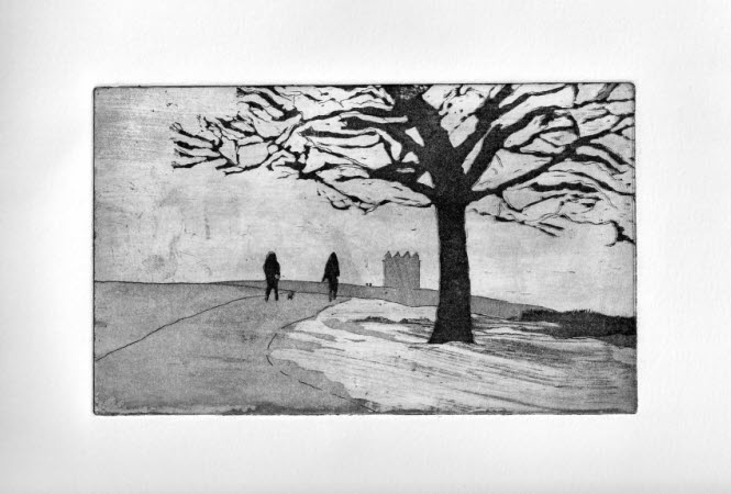 Etching The cage at Lymm Park