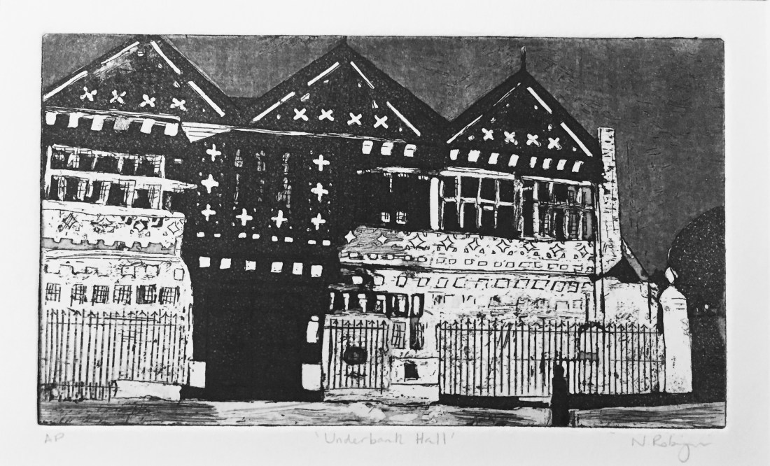 Underbank Hall by Neil Robinson (Etching Aquatint) 2016