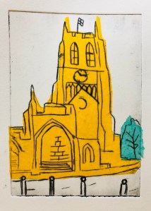 St. Mary’s church dry point 