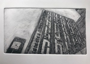 “The precinct clock” (Etching Aquatint)