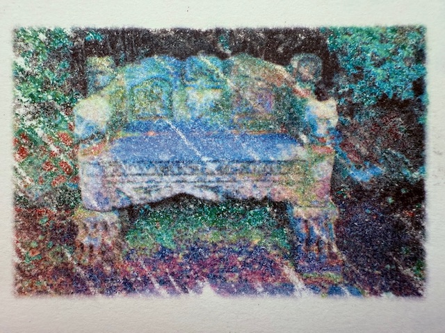 Vernon Park bench "Crowthers family gift" by Neil Robinson, Eco Image Transfer